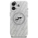 Karl Lagerfeld IML Glitter Karl & Choupette Heads MagSafe Case for iPhone 16, Gray