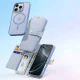 Dux Ducis Lawa iPhone 16 Pro odinis dėklas su nusegama pinigine, mėlynas