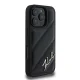 Karl Lagerfeld iPhone 16 Pro Max Case Diagonal Quilted Script, Black