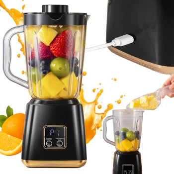 Portable Wireless Blender HP-158, 600 ml, USB-C, Black