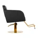 Gabbiano Turyn Hairdressing Chair Black with Gold Base