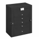 Tall Jewelry Organizer Box for Women, Large Capacity Storage Case, black