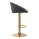 4Rico QS-B16G Bar Stool, Grey Velvet