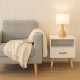 Modern Bedside Tables Set of 2 with Drawer, White, ModernHome