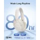 Baseus Bass BH1 NC Wireless Headphones with ANC, Starlight Off-White