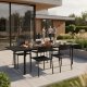 Раздвижной садовый стол 180-240 см на 12 персон сталь HDPE MultiGarden, черный
