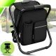 3-in-1 Camping Backpack with Folding Chair and Cooler Bag, 14L, Black