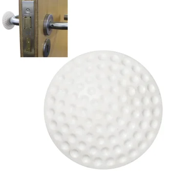 Self-Adhesive Wall Door Handle Bumper, White