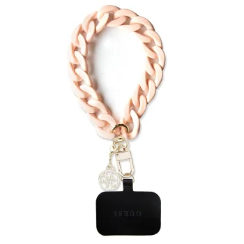 Guess Universal Hand Strap Acrylic 4G Charm, Pink