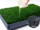 Dog Potty Training Tray with Artificial Grass, 3 Layers, 63x50cm
