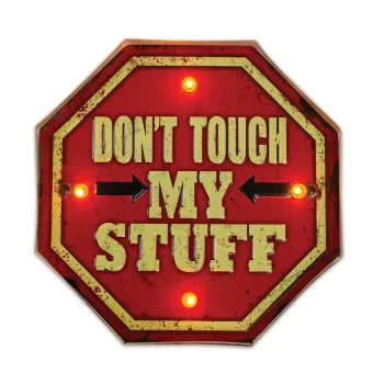 Forever Light Retro Metal LED Sign Don't Touch