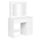 ModernHome Dressing Table with LED Mirror, 4 Drawers and Stool