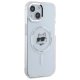 Karl Lagerfeld IML Metal Choupette Head MagSafe vāciņš iPhone 15, Balts