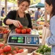 Electronic Retail Price Computing Scale LCD 40 kg / 2 g Rechargeable