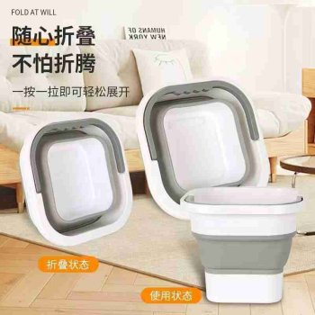 Collapsible Silicone Bucket 10L Folding Camping Pail with Handle