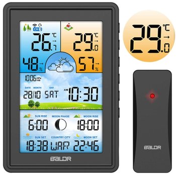BALDR wireless weather station with display BD-906, black