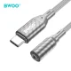 BWOO BZ65 USB-C to 3.5mm Audio and Data Adapter, Grey