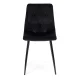 Modernhome Set of 4 Velour Dining and Living Room Chairs, Black