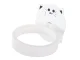 Wall-Mounted Hair Dryer Holder, White