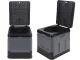 Portable Folding Camping Toilet, Black/Grey