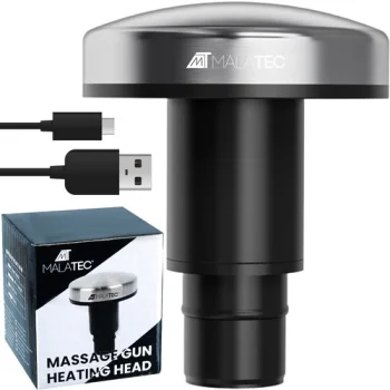 Malatec Heating Attachment for Massage Gun, Black/Silver