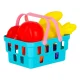 Kids Picnic Basket with Play Food, Fast Food Pizza and Burger
