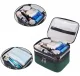 Travel Cosmetic Case with Compartments, green