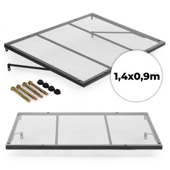 Entrance Door Canopy 140x90 cm Awning Shelter with UV Protection MultiGarden