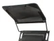 Folding Garden and Beach Lounger Zero Gravity 2in1 with Canopy, Black