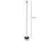 LED Floor Lamp 100cm, 3 Light Colors, Dimmable, Black