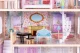 Ecotoys Large Wooden Dollhouse, 3 Floors, 11 Furniture Pieces