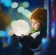 Moon-Shaped LED Night Light, Cold White