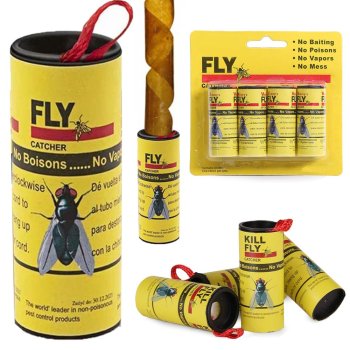 Insect Sticky Tape Trap Fly Catcher Fly Ribbon, 4 pcs.