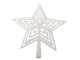 Shatterproof Christmas Tree Top Star, 23 cm, White