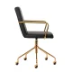 Activeshop QS-OF211G Cosmetic Chair, Black/Gold