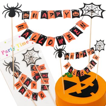 Halloween Decoration For A Cake Cupcake Picker Topper Garland Paper