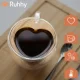 Ruhhy Double Walled Heart Glass Mug 240ml