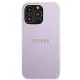 Guess Saffiano Hot Stamp & Metal Logo Case for iPhone 13 Pro / 13 6.1\", Purple