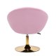Ergonomic Velvet Swivel Chair 4Rico QS-BL12G, Pink