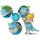Bestway 56416 Steel Pro Frame Pool Set 366 x 76 cm, 16-in-1 + Free Bubble Machine