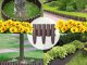Garden Palisade Flowerbed Barrier Fence 215cm, Set of 8 Elements