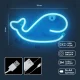 Whale LED Neon Sign Forever Light FLNE19, USB and Battery Powered, blue