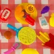 Kids Picnic Basket with Play Fruit and Drinks