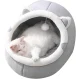 Enclosed Pet Cave Bed for Cats and Dogs, Size S, Grey