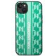 Karl Lagerfeld Monogram Stripe vāciņš iPhone 14 Plus, zaļš