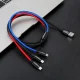 Baseus 2x USB 4.8A 24W Car Charger with LCD + 3in1 Cable 1.2m, Black