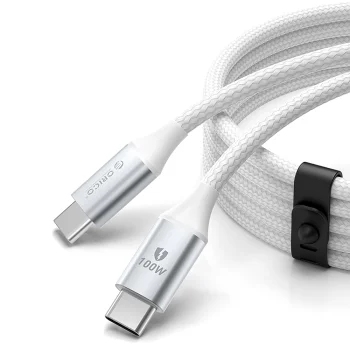 Orico CDX USB-C to USB-C Cable 100W 5A 1m, White