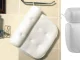 Bath Pillow with Suction Cups and Hook, White 32x30cm