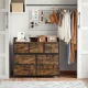 7-Drawer Dresser Storage Cabinet for Bedroom and Living Room, Rustic Brown