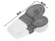 Compact Pill Popper for Blister Packs, Black/White